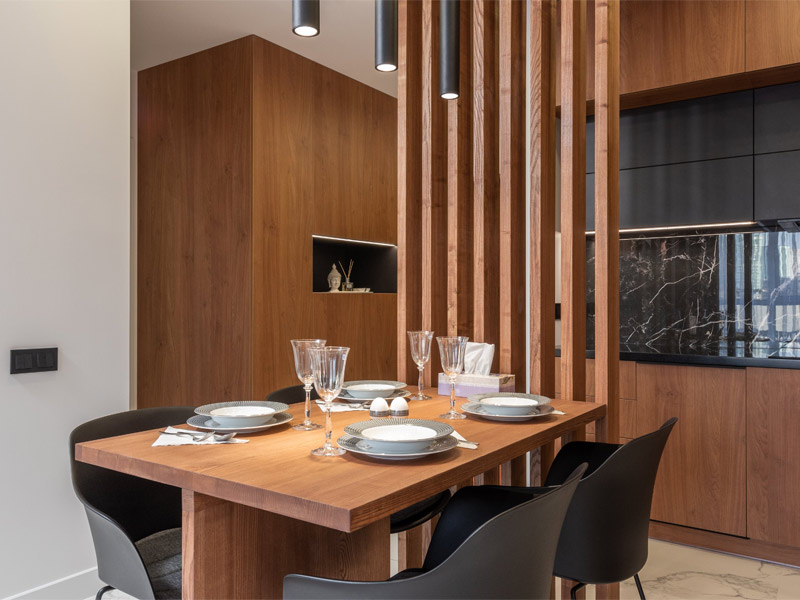 Wooden partition design for - Design Indian Homes